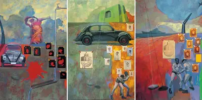 Sudarshan Shetty (Artist), Panoptican & I, 2003, Painting