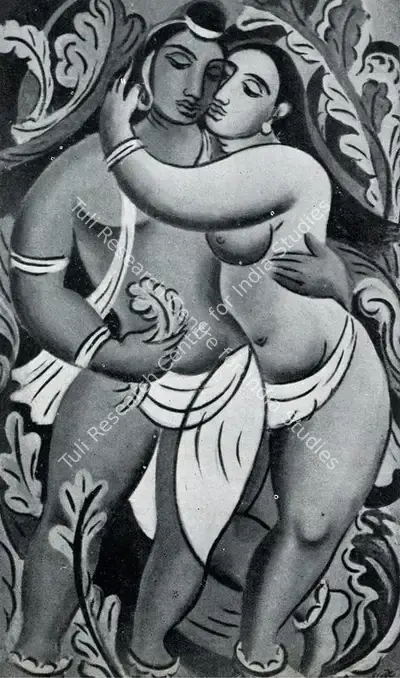 George Keyt (Artist), Sringara Rasa, 1936, Painting