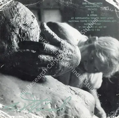 B. Vithal (Artist), Bronzes, 1988, Solo Exhibition Invitation