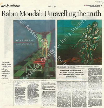 Santo Datta (Writer), Rabin Mondal: Unravelling The Truth, 2005, Newspaper clipping