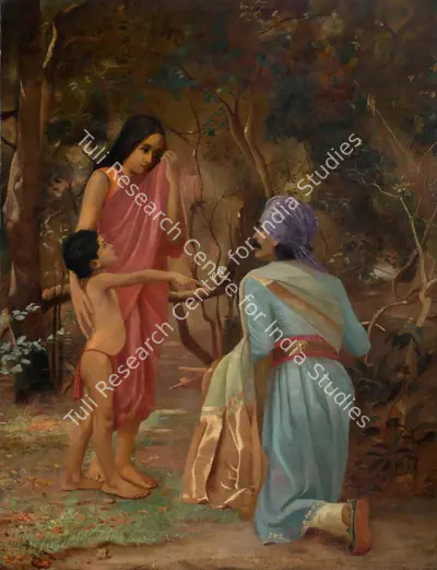 Raja Ravi Varma (Artist), Portrait of Shungrasoobyer Avergal (1836 - 1904), Dewan of Travancore, 1895, Painting