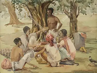 Lalu Prasad Shaw (Artist), Untitled, 1956, Painting