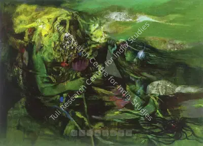 Arup Das (Artist), Sea God, 1980, Painting