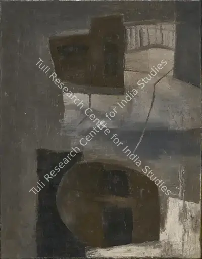 Ramkumar (Artist), Bridge, 1959, Painting