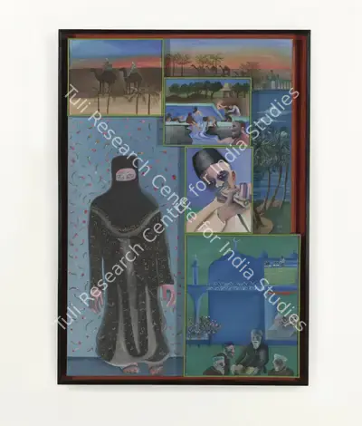 Khakhar, Bhupen (Artist). Muslims Around A Mosque, 2001 | Painting, So.NeY/16.09.10, 2001