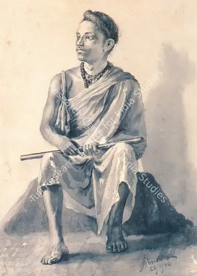 M.V. Dhurandhar (Artist), Sadhu, 1992, Painting