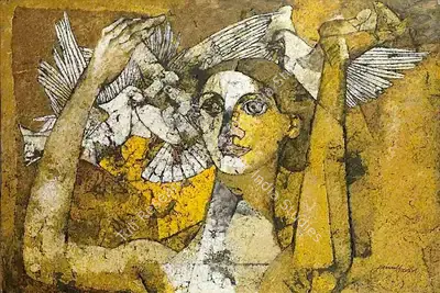 Jamil Naqsh (Artist), Untitled, Painting