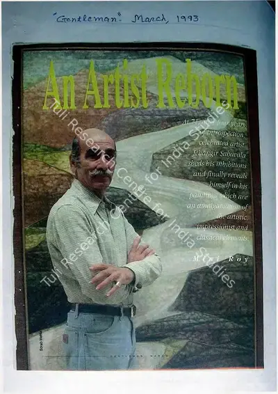 Mini Roy (Writer), An Artist reborn, 1993, Newspaper Clipping