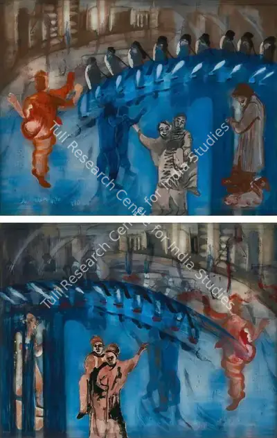 Nalini Malani (Artist), Two City, 1990, Painting