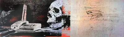 Justin Ponmany (Artist), Death Ring, Painting