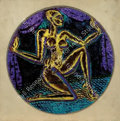 Dhruva Mistry (Artist), Seated Figure I, 2002, Painting