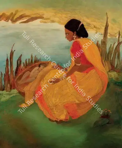 M.A.R. Chughtai (Artist), Untitled (Kunti), Painting