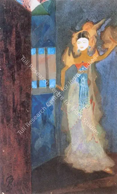 Tagore, Gaganendranath (Artist). The Queen Of Puppet, 1926 | Painting, So.Lon/08.10.96, 1926