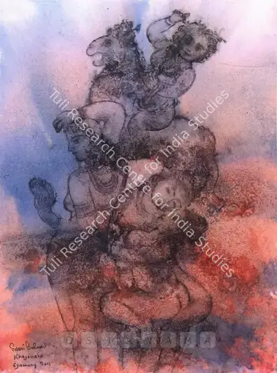 Sakti Burman (Artist), Sakti Burman, 2011, Solo Exhibition Invitation