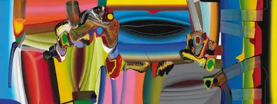 Bose Krishnamachari (Artist), Stretched Bodies, Painting