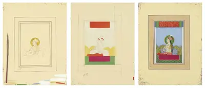 Tazeen Qayyum (Artist), Making Of A Miniature I, 2005, Painting