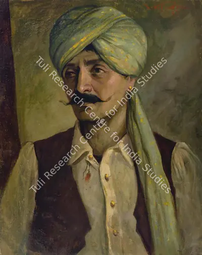 Venkatesh Krishnaji Patil (Artist), Portrait of a Man, 1937, Painting