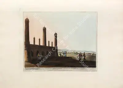 Harraden (Printmaker), A view of Ouscottah, from an Eadgah, 1804, Aquatint