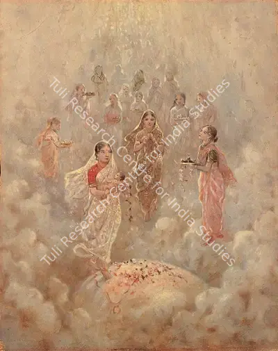 Ustad Allah Bukhsh (Artist), Bharat Mata, 1929, Painting