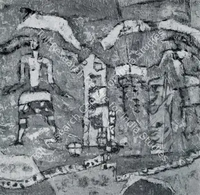Mohan Samant (Artist), Chariot, 1953, Painting