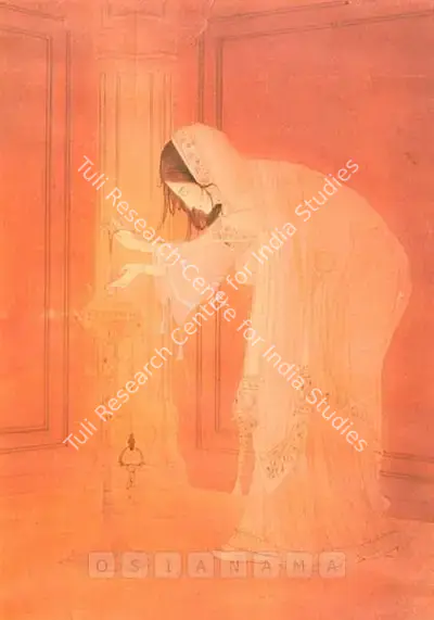 M.A.R. Chughtai (Artist), For Love, Painting