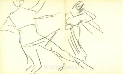 Jacob Epstein (Artist), Reclining Nude, 1927, Drawing