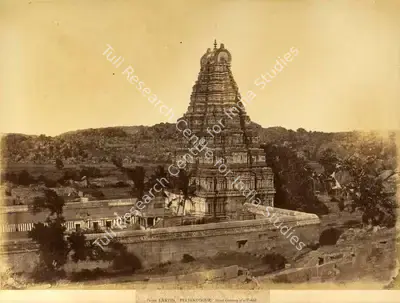William Henry Pigou (Photographer), Beejanuggur. Great Gateway of a Temple, Antiquarian Photograph