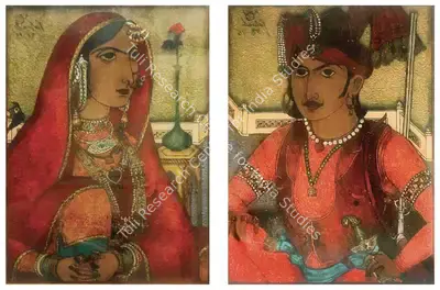 A.A. Raiba (Artist), Muslim couple, 1990, Painting