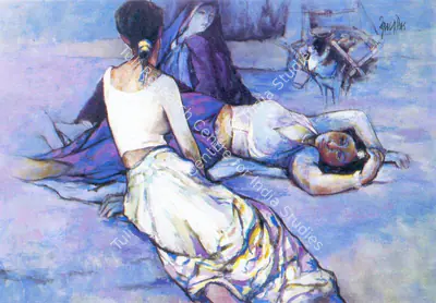 Arup Das (Artist), Three Women, Painting