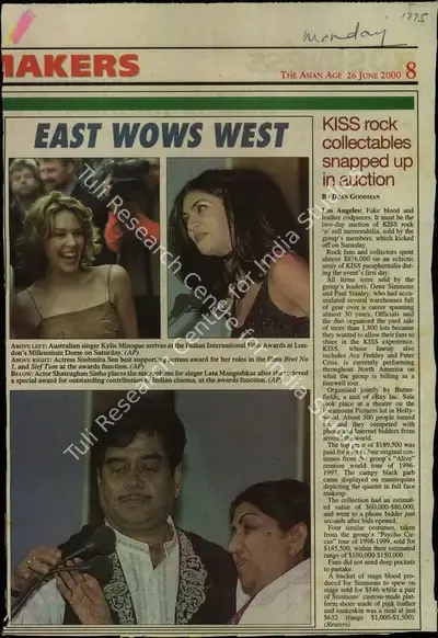 Dean Goodman (Reporter), KISS rock collectables snapped up in auction, 2000, Newspaper Clipping