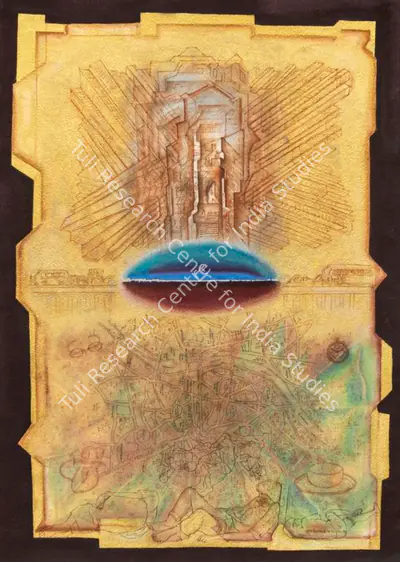 G.M. Sheikh (Artist), Golden Dreams, 2018, Painting
