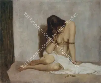 Hemendranath Mazumdar (Artist), Lady, Painting