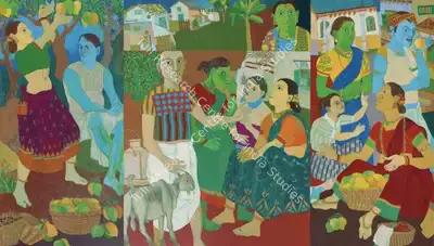 Goud, K. Laxma (Artist). Untitled, 2023 | Painting, AG.Mum/16.12.24, 2024 · Asta Guru