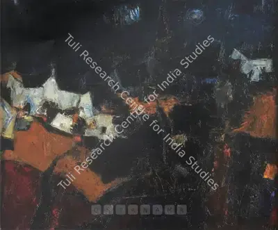 S.H. Raza (Artist), Untitled, 1956, Painting