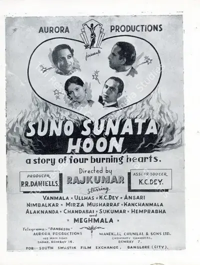 Raj Kumar (Director), Suno Sunata Hoon, 1944, Advertisement