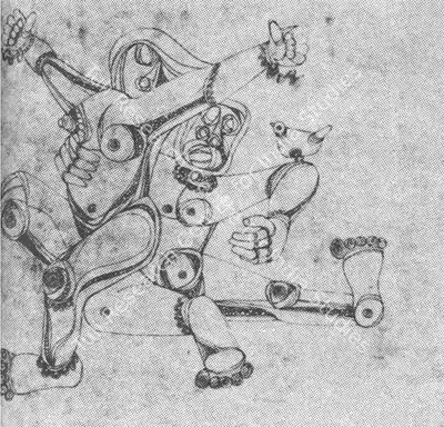 Satish Gujral (Artist), Drawing, 1968, Drawing