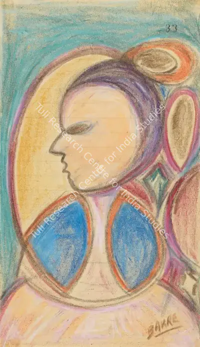 S.K. Bakre (Artist), Untitled (Portrait), Painting