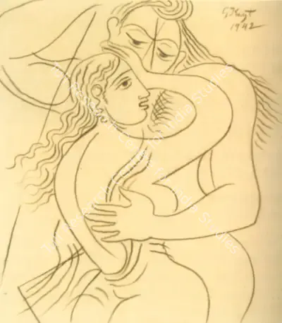 George Keyt (Artist), Untitled, 1942, Drawing