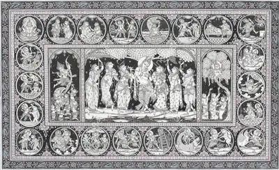 Pranab Narayan Das (Artist), Untitled (Rechristened Krishna and the Gopis), Painting