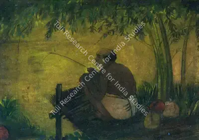 D.P. Roy Chowdhury (Artist), The Village Fisherman, Painting