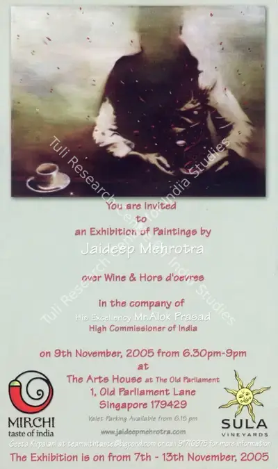 Jaideep Mehrotra (Artist), An Exhibition of Paintings, 2005, Solo Exhibition Invitation