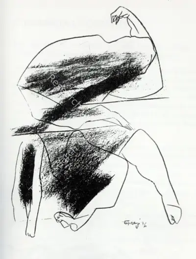 Jatin Das (Artist), Beyond All Bodies, 1976, Drawing