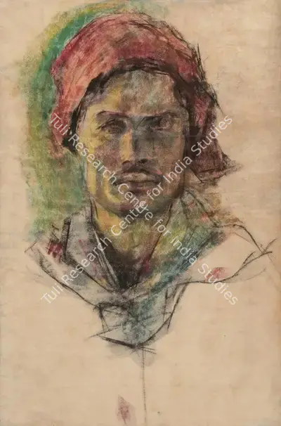 Bikash Bhattacharjee (Artist), Body Language XII (Double-sided), 1960, Painting