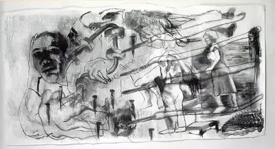 Nalini Malani (Artist), Remembering Pina Bausch, 1994, Painting