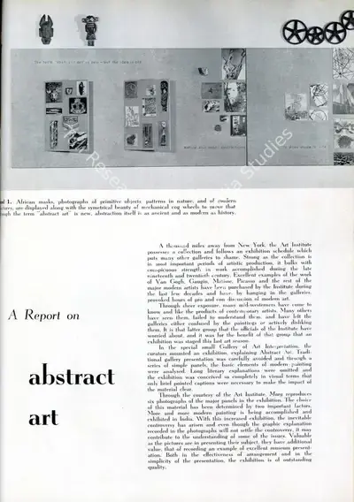 Anonymous (Essayist), A Report on Abstract Art, 1954, Essay