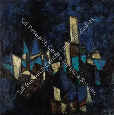 Gade, H.A. (Artist). Houses. Oil on canvas, 1964 | Painting | FineArts | 00334073