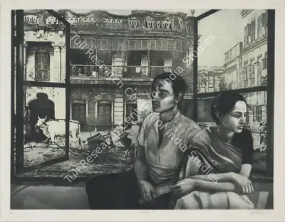 Sud, Anupam (Artist). Dialogue I, 1984 | Graphic Art, Pu.Onl/13.06.24, 2024 · Pundole