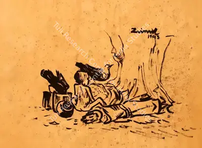 Zainul Abedin (Artist), Untitled (Famine Series), 1943, Painting
