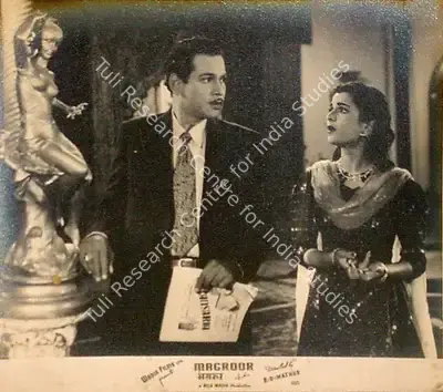 R.D. Mathur (Cinematographer), Magroor, 1950, Lobby Card