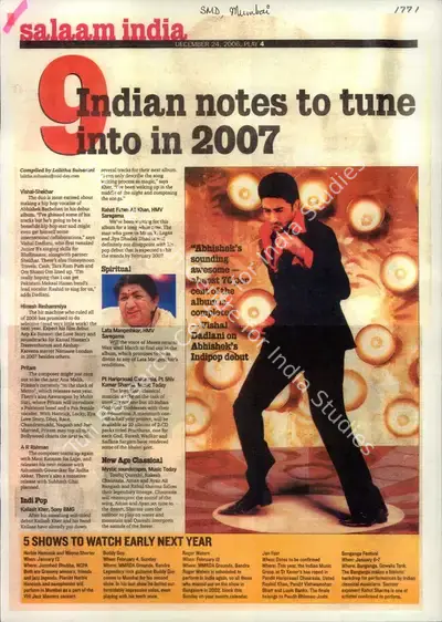 Lalitha Suhasini (Reporter), 9 Indian notes to tune into in 2007, 2006, Newspaper Clipping